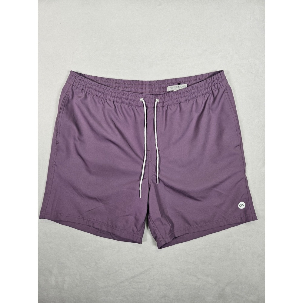 NWT Outerknown Nomadic Volley Drawstring Shorts‎ Sz XL Violet Purple 7" Inseam